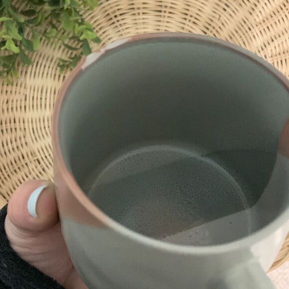 HEARTH & HAND WITH MAGNOLIA Natural Earth Pink Geo Stoneware Coffee Tea Boho Mug - Picture 7 of 8